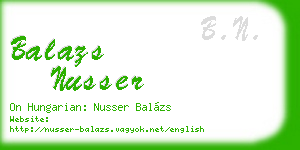 balazs nusser business card